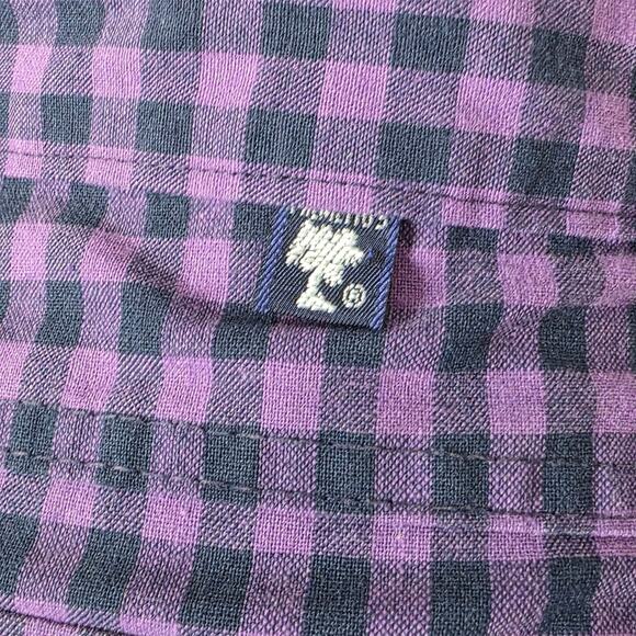 VTG 90s PALMETTO'S Super High Rise Purple/Black Plaid Pants, size 9 - Picture 6 of 9